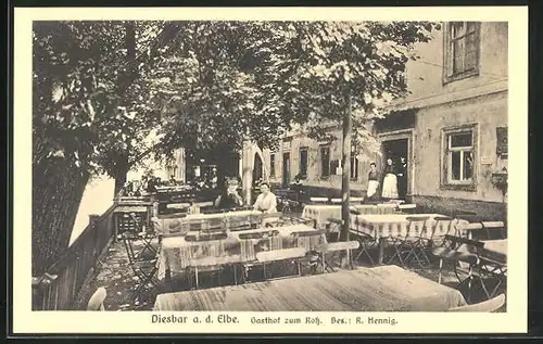 AK Diesbar / Elbe, Gasthof zum Ross, Inh. R. Hennig