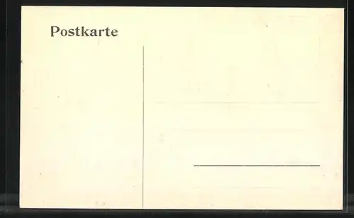 AK Staucha, Pfarrhaus mit Gartenpartie