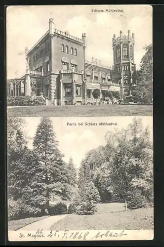 AK St. Magnus, Schloss Mühlenthal, Partie bei Schloss Mühlenthal