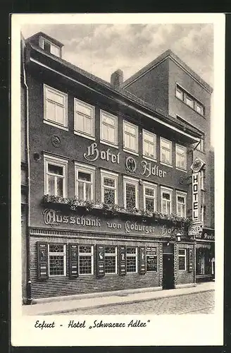 AK Erfurt, Hotel Schwarzer Adler