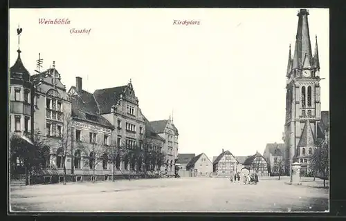 AK Weinböhla, Gasthof am Kirchplatz