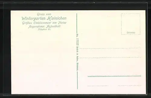 AK Hainichen i. Sa., Restaurant Wintergarten
