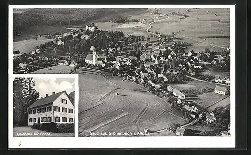 AK Grönebach i. Allgäu, Gasthaus zur Sonne, Teilansicht