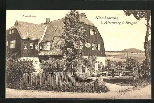 AK Hirschsprung b. Altenberg i. Erzgeb., Gasthaus Buschhaus