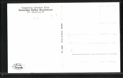 AK Nieschütz-Diesbar /Elbe, Gasthaus Grundmann, Innenansicht