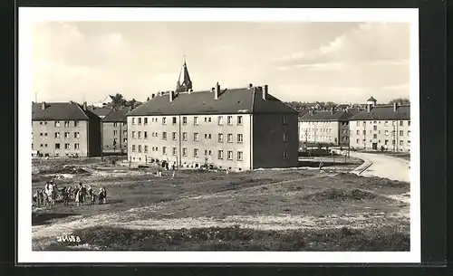 AK Riesa i. Sa., Neue Siedlung am Stadtrand