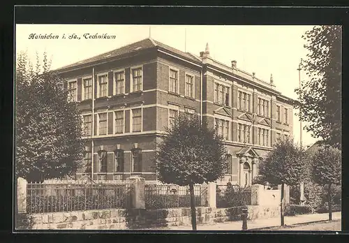 AK Hainichen i. Sa., Das Technikums-Gebäude