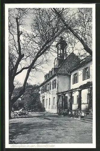 AK Niederlössnitz, Altfriedstein mit Uhrenturm