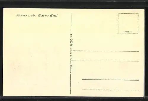 AK Kamenz i. Sa., Hutberg-Hotel