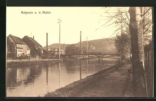 AK Rosswein, An der Mulde mit Brücke