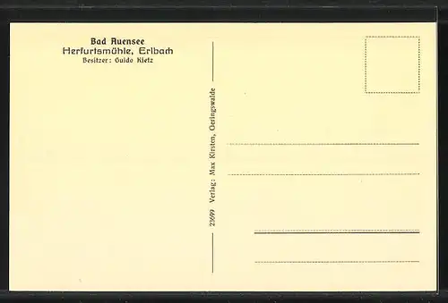 AK Erlbach, Bad Auensee, Herfurtsmühle mit Booten