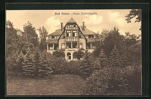 AK Bad Elster, Hotel Haus Sachsengrün