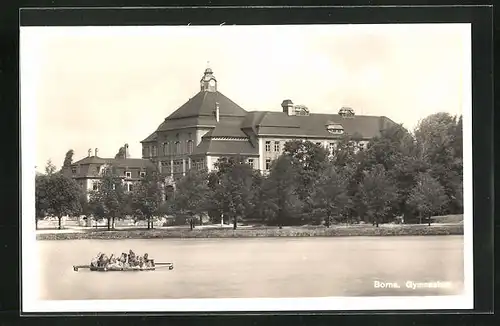 AK Borna, Blick über den See aufs Gymnasium