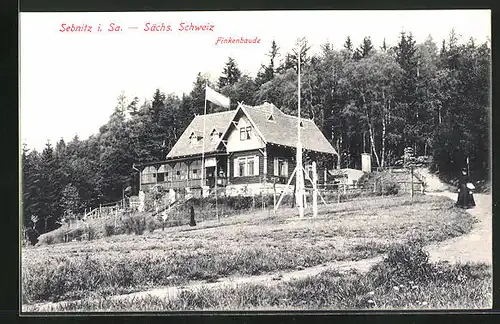 AK Sebnitz i. Sa., Gasthaus Finkenbaude