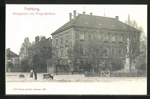 AK Frohburg, Amtsgericht und Kriegerdenkmal