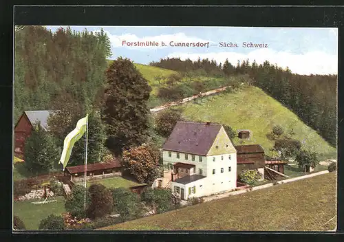 AK Cunnersdorf, Gasthaus Forstmühle