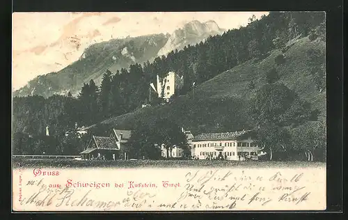 AK Erl-Schwaigen, Gasthaus und Ruine