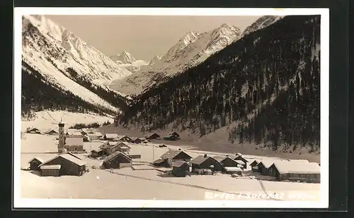 AK Gries, Totalansicht mit schneebedeckten Bergen