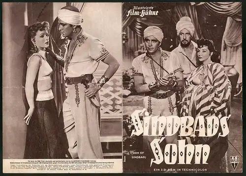 Filmprogramm IFB Nr. 2893, Sindbad`s Sohn, Lili St. Cyr, Dale Robertson, Regie: Ted Tetzlaff