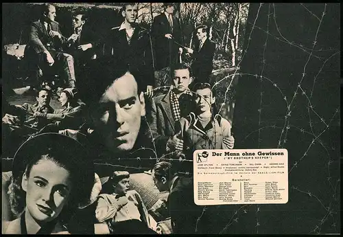 Filmprogramm IFB Nr. 339, Der Mann ohne Gewissen, Jack Warner, Jane Hylton, Bill Owen, Regie: Alfred Roome
