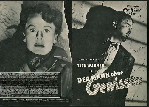 Filmprogramm IFB Nr. 339, Der Mann ohne Gewissen, Jack Warner, Jane Hylton, Bill Owen, Regie: Alfred Roome