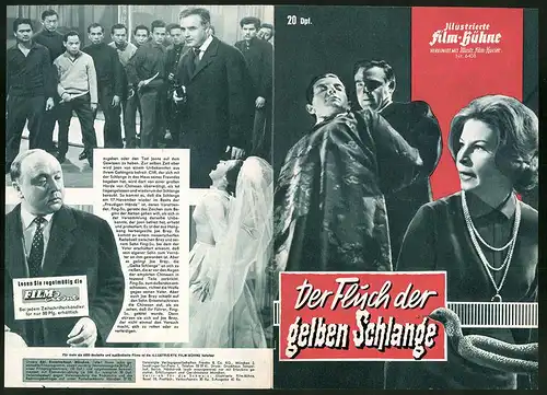 Filmprogramm IFB Nr. 6408, Der Fluch der gelben Schlange, J. Fuchsberger, B. Grothum, P. Braun, Regie: F. J. Gottlieb