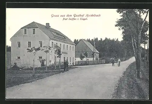 AK Seiffen i. Erzgeb., Gasthof Heidelbach