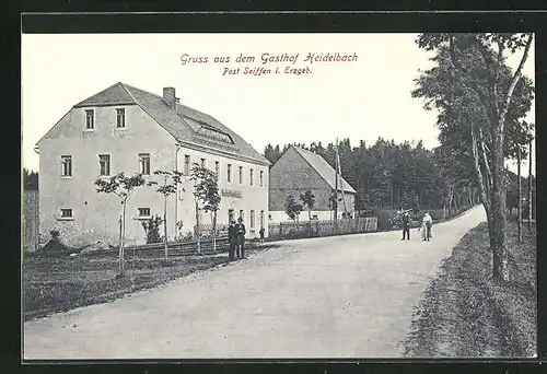 AK Seiffen i. Erzgeb., Gasthof Heidelbach