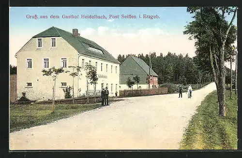 AK Seiffen i. Erzgeb., Gasthof Heidelbach