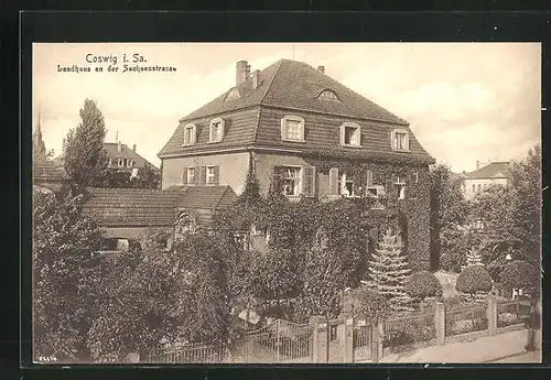 AK Coswig i. Sa., Landhaus an der Sachsenstrasse