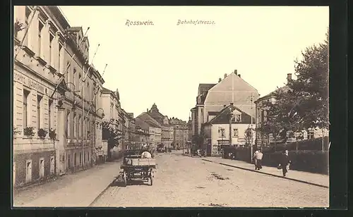 AK Rosswein, Bahnhofstrasse mit Geschäft