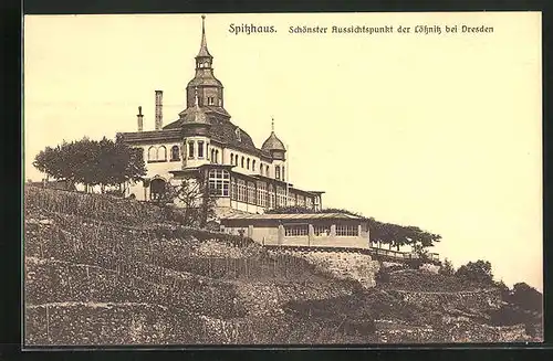 AK Lössnitz b. Dresden, Restaurant Spitzhaus