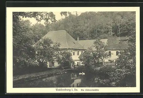 AK Waldenburg i. Sa., Die Glänzelmühle