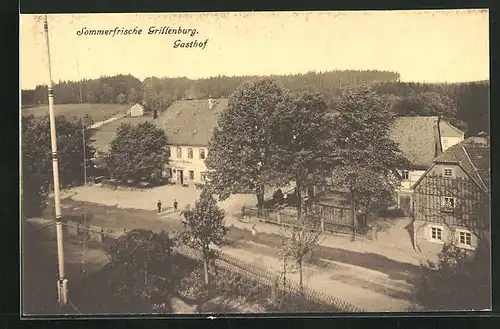 AK Grillenburg, Strassenpartie mit Gasthof