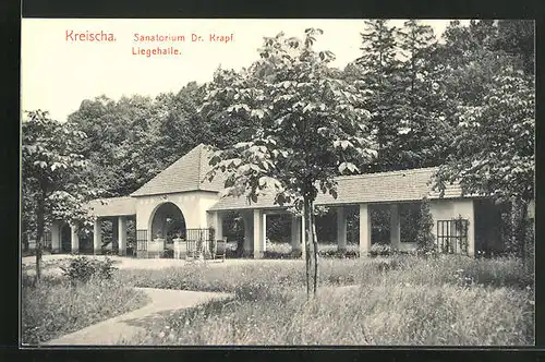 AK Kreischa, Sanatorium Dr. Krapf, Liegehalle