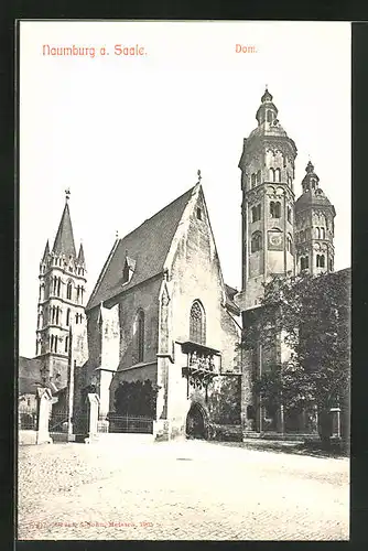 AK Naumburg /Saale, Dom mit Vorplatz