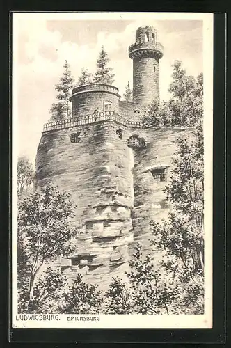 Künstler-AK Ludwigsburg, Emichsburg
