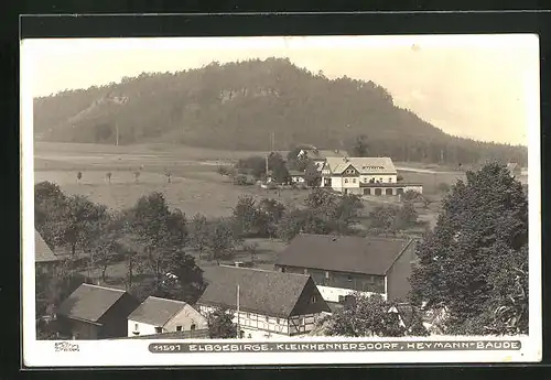 Foto-AK Walter Hahn, Dresden, Nr. 11591: Kleinhennersdorf, Gasthaus Heymann-Baude