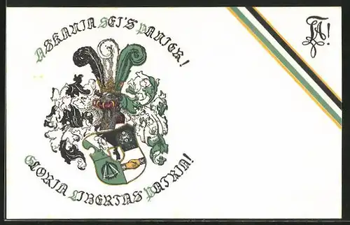 AK Askania Sei`s Panier!, Gloria Libertas Patria!, Studentenwappen