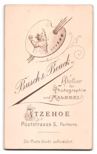 Fotografie Busch & Beck, Itzehoe, Poststr. 5, Portrait Soldat in Unfiorm mit Zwirbelbart