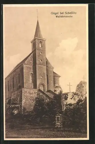 AK Gügel bei Schesslitz, Blick zur Wallfahrtskirche