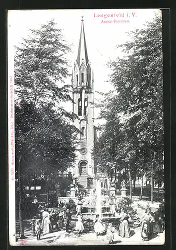 AK Lengenfeld i. V., Partie am Annen-Brunnen