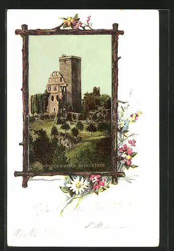 Passepartout-AK Zavelstein / Württemberg, Panorama