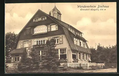 AK Eibenstock / Erzgeb., Wandererheim Bielhaus