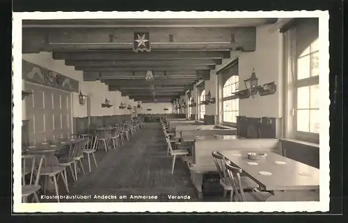 AK Andechs am Ammersee, Klosterbräustüberl mit Veranda