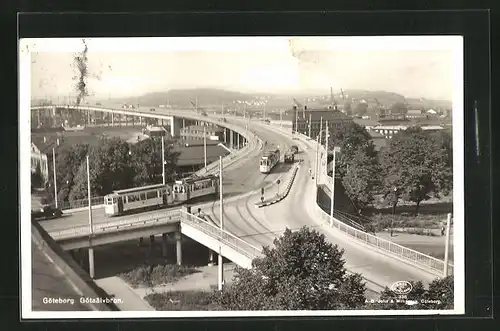 AK Göteborg, Götaälvbron, Strassenbahn