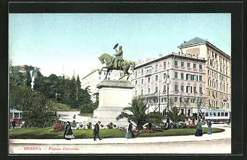 AK Genova, Piazza Corvetto e Tramways, Strassenbahnen