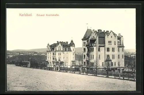 AK Karlsbad, Villen an der Eduard-Knoll-Strasse