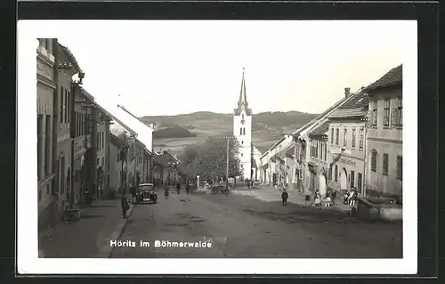 AK Höritz im Böhmerwalde, Strassenpartie