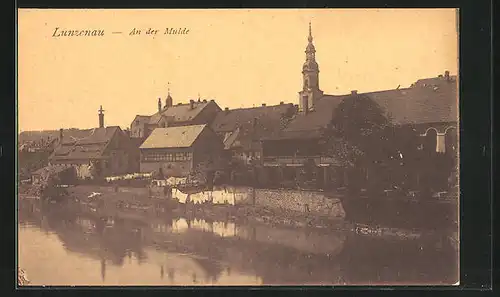 AK Lunzenau, an der Mulde